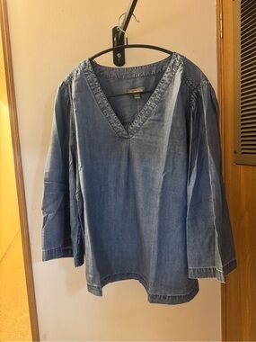 Style & Co. Denim V-Neck Tunic Top - Blue
